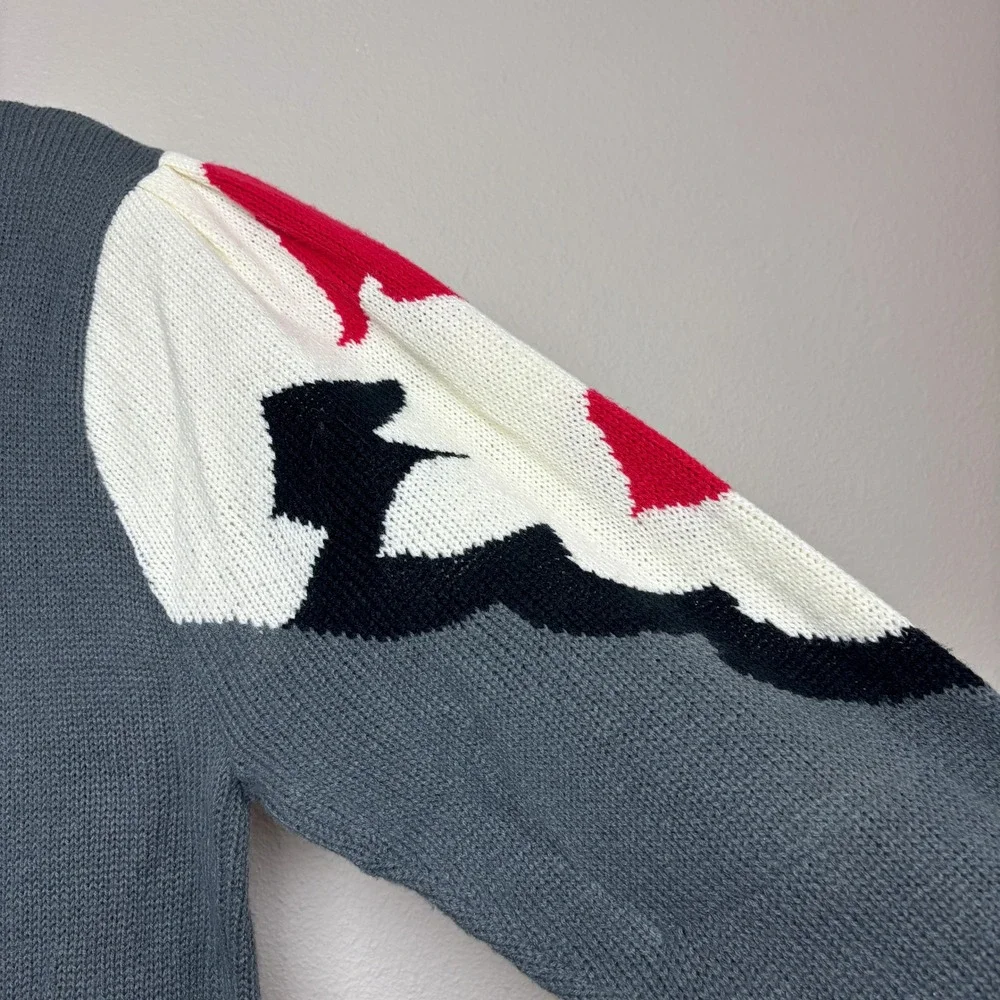 80s Harrington Park Statement Sweater Abstract Art Knit Womens Large‎ 42 Avant